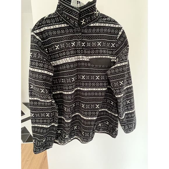 Women's L Fleece Fair Isle Pullover Zach's Cabin Outdoors Gorpcore Cottagecore - Picture 1 of 8